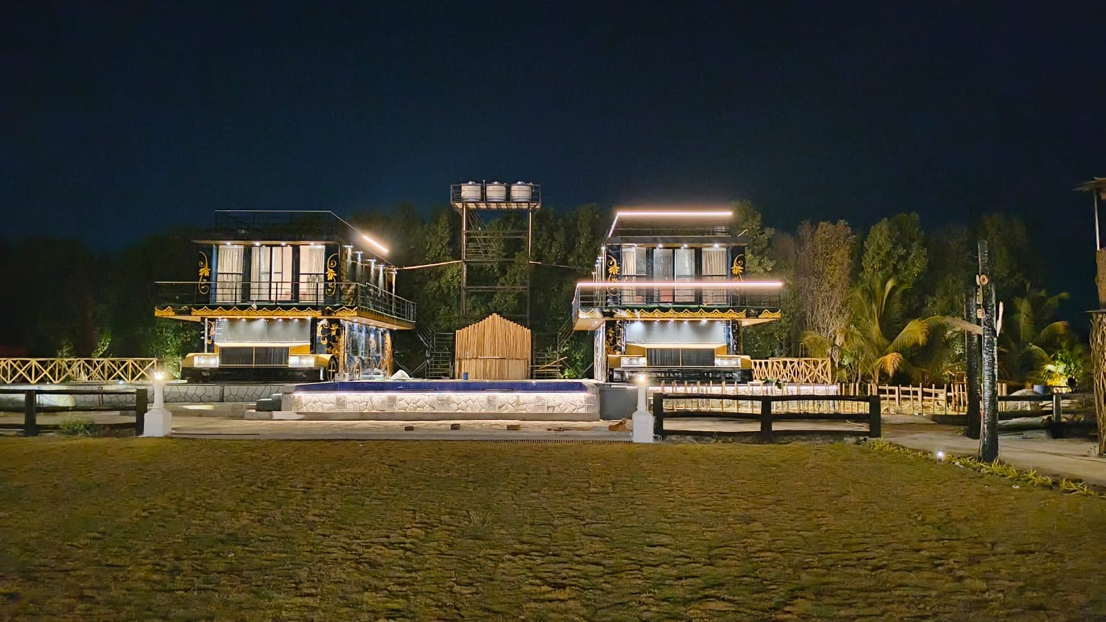 Luxurious hotel room with a view